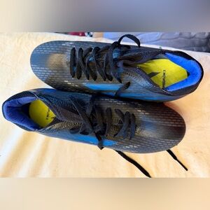 adidas X Speedflow.3 Black Blue Red Lace Up Low Top Soccer Cleats